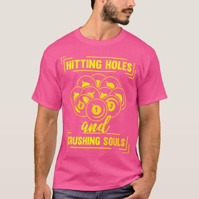 Bassäng Player Billiard Bassäng Funny Billiards Cu T Shirt (Framsida)
