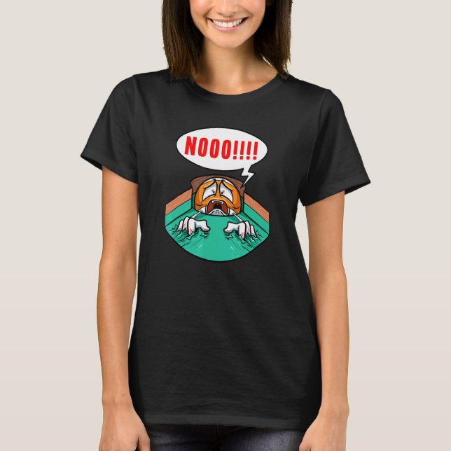 Bassäng Player Billiard Scratching Billiard Boll B T Shirt (Framsida)