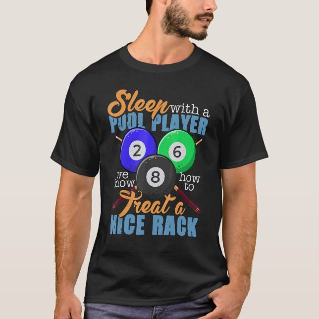 Bassäng Player Gif Billard 8 Boll T Shirt (Framsida)
