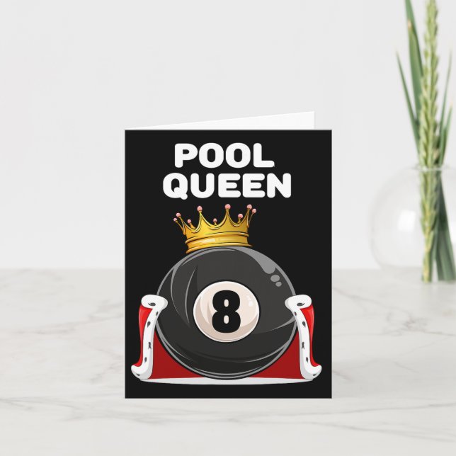 Bassäng Queen Girls Bassäng Womens Billiards Bassä Kort (Framsida)