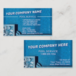 Bassäng Service ANPASSADE Affärskort Visitkort