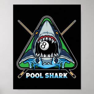 Bassäng Shark Billiards Bassäng Snooker Billiards Poster
