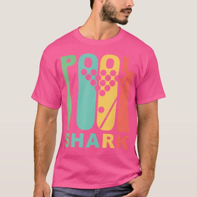 Bassäng Shark Billiards T Shirt (Framsida)