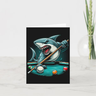 Bassäng Shark Funny Bassäng Player Billiards Billi Kort