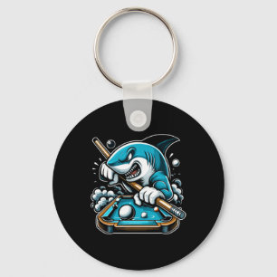Bassäng Shark Funny Bassäng Player Billiards Billi Nyckelring