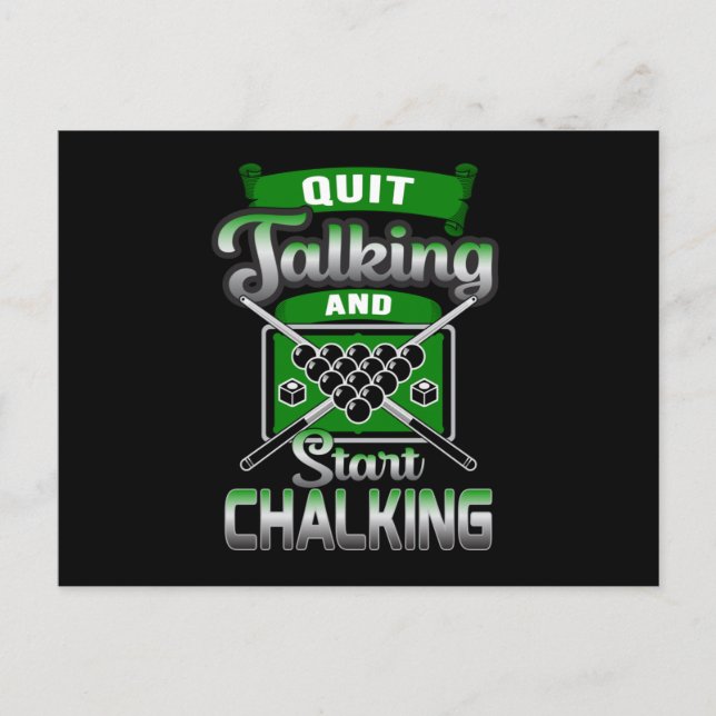 Bassäng Snooker Billiard 8 Boll Billiards Funny Gi Vykort (Framsida)