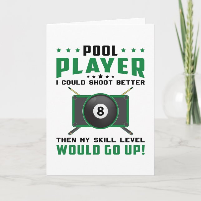 Bassäng Snooker Billiard 8 Boll Billiards Gift Ide Kort (Framsida)