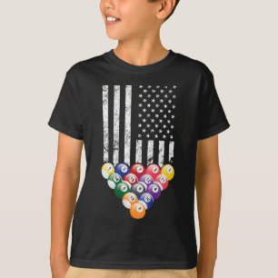 Bassäng Snooker Billiards Player 8 Boll Amerikansk T Shirt