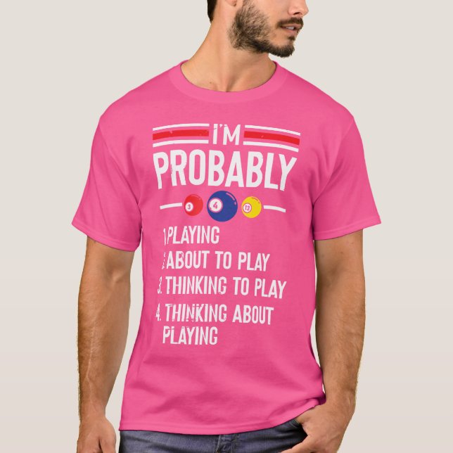 Bassäng Snooker Player Billiards Glove Wearer Cue  T Shirt (Framsida)