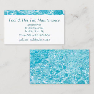 Bassäng, SPA, Hett Tub Maintenance Repair Service Visitkort