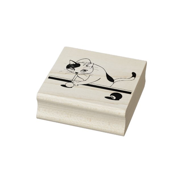 bassäng spelar kattkonst frimärke stämpel (Stämpel)