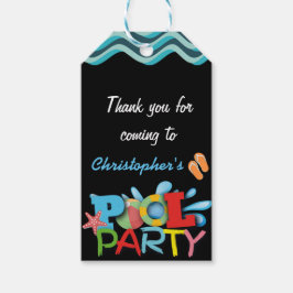 Bassäng Tack Gift Märkre Presentetikett