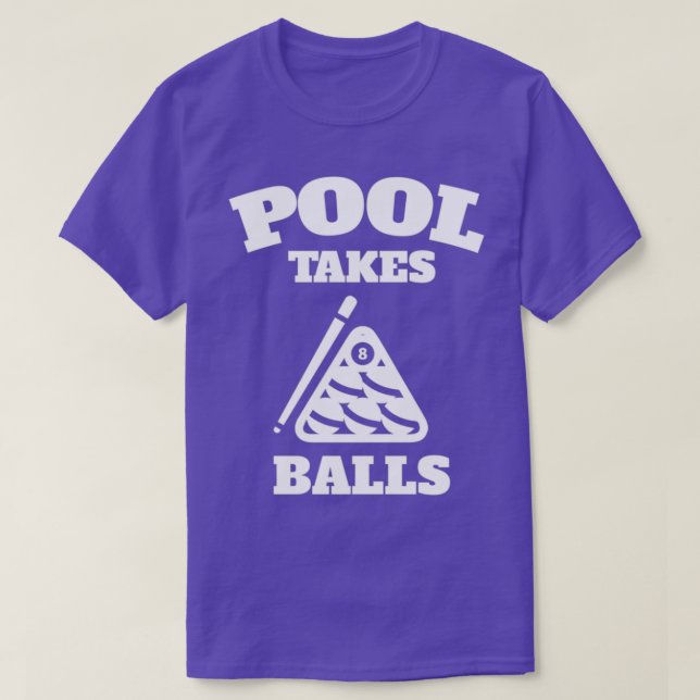 Bassäng tar Bollar Punny Pocket Billiards T Shirt (Design framsida)