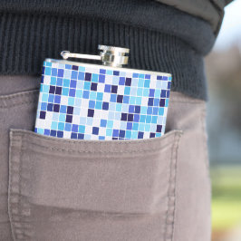 Bassäng Tiles, Blue Mosaic Tiles, Geometric Mönste Fickplunta