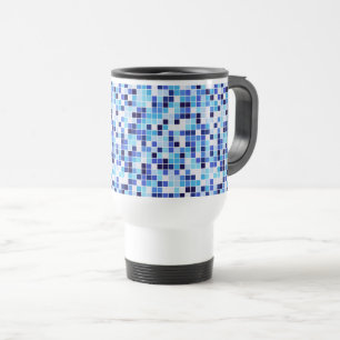 Bassäng Tiles, Blue Mosaic Tiles, Geometric Mönste Resemugg