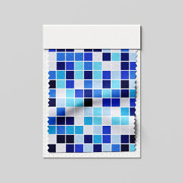 Bassäng Tiles, Blue Mosaic Tiles, Geometric Mönste Tyg