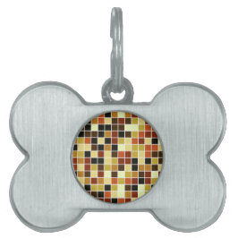 Bassäng Tiles, Brown Mosaic Tiles, Geometric Mönst ID-bricka Husdjur