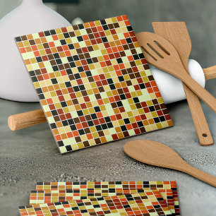 Bassäng Tiles, Brown Mosaic Tiles, Geometric Mönst Kakelplatta