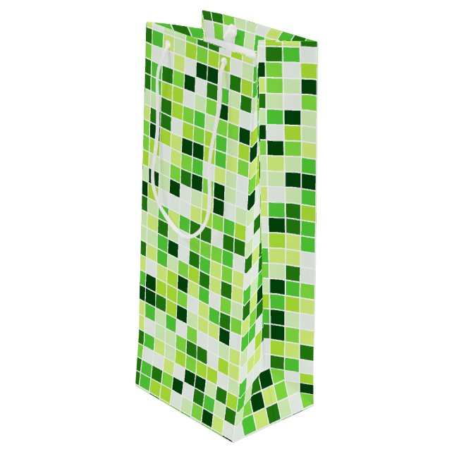 Bassäng Tiles, Grönt Mosaic Tiles, Geometric Mönst (Baksidan Vinklad)