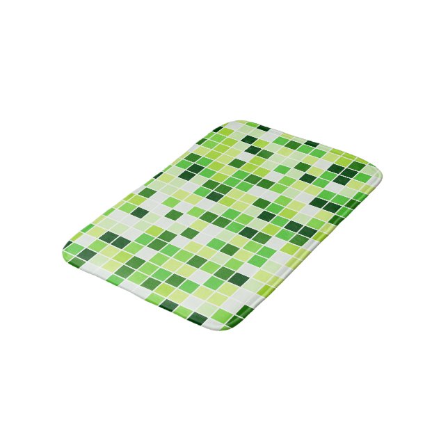 Bassäng Tiles, Grönt Mosaic Tiles, Geometric Mönst Badrumsmatta (Vinklad)