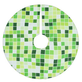 Bassäng Tiles, Grönt Mosaic Tiles, Geometric Mönst Julgransmatta Borstad Polyester