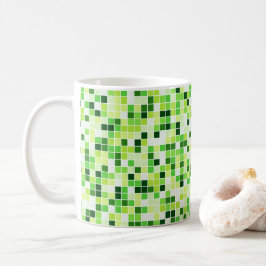 Bassäng Tiles, Grönt Mosaic Tiles, Geometric Mönst Kaffemugg