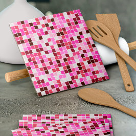 Bassäng Tiles, Rosa Mosaic Tiles, Geometric Mönste Kakelplatta