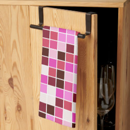 Bassäng Tiles, Rosa Mosaic Tiles, Geometric Mönste Kökshandduk