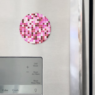 Bassäng Tiles, Rosa Mosaic Tiles, Geometric Mönste Magnet