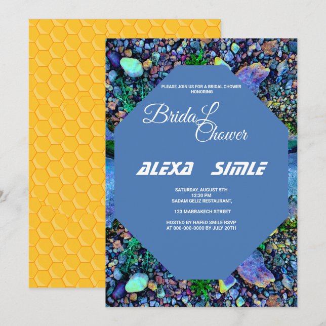 Bassäng vatten Inbjudningskort för möhippan, Edita (Fram/baksida)