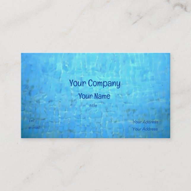 Bassäng Vatten lägga till QR Visitkort (Framsida)