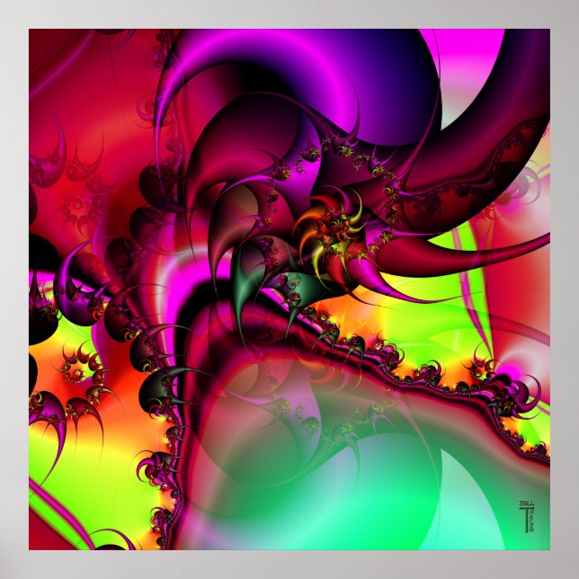 Bassäng vid Spiral Kung, variant 1 Art-utskrift Poster (Framsidan)