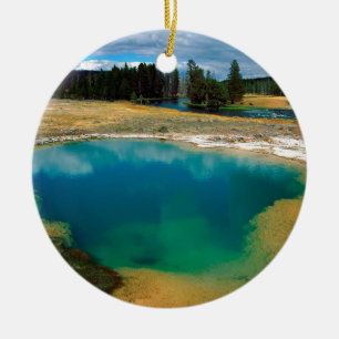 Bassäng Wyoming för Yellowstone morgonhärlighet Julgransprydnad Keramik
