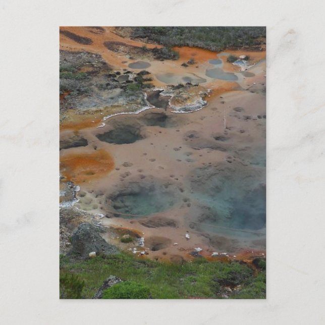 Bassäng Yellowstone Hydrotherst Färger Artists Pai Vykort (Framsida)