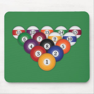 Bassängbollar/biljard: Mousepad Musmatta