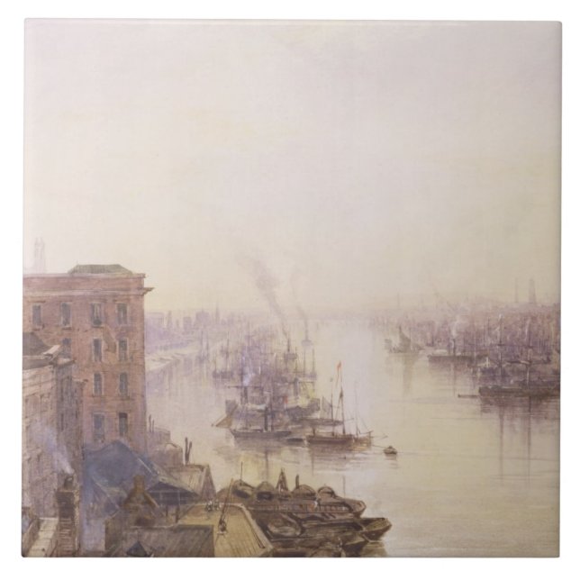 Bassängen från det Adelaide hotellet, London Kakelplatta (Framsidan)