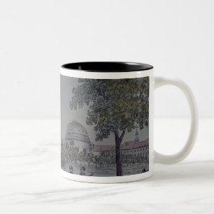 Bassängen och fransken kyrktar i Potsdam, c.1796 Två-Tonad Mugg