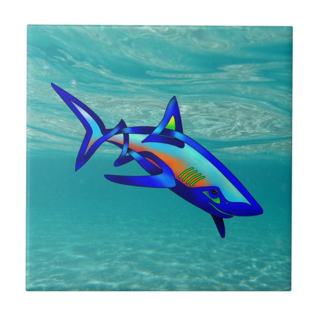 Bassänghaj Kakelplatta (Framsidan)