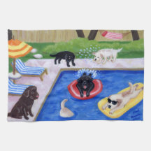 BassängpartyLabradors målning