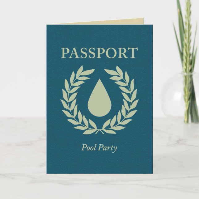 bassängpartypass inbjudan (Framsida)
