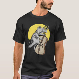 Bassasaurus Funny Triceratops Dinosaur Stets up Do T Shirt