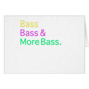 Bassaskas och mer bass hälsningskort