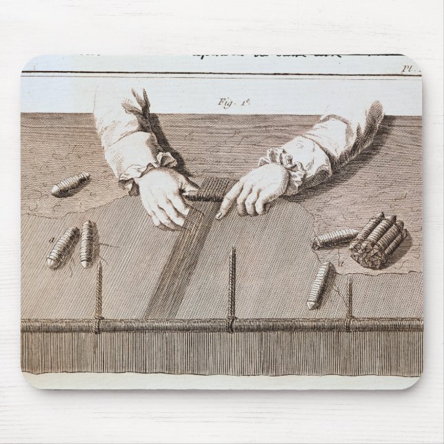 Basse-Lisse teknik på Gobelinstapestryen Musmatta (Framsidan)