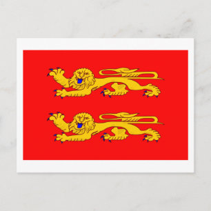 Basse-Normandie flagga Vykort