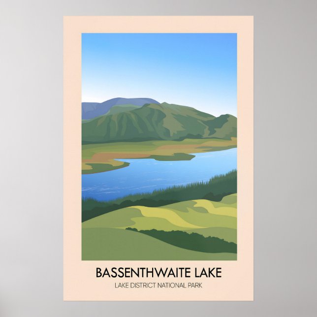 Bassenthwaite Lake District Resebroschyr Poster (Framsidan)