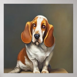 Basset Artesien Normand - Hund Porträtt Poster