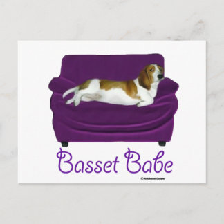 Basset Babe Vykort