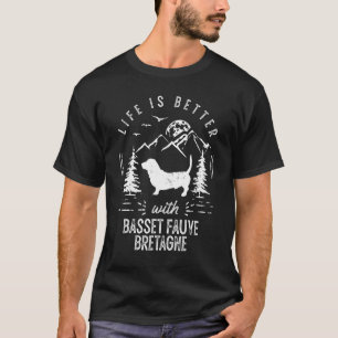 Basset Fauve de Bretagne Life Better Mamma Pappa H T Shirt