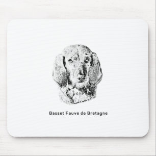 Basset Fauve de Bretagne Teckning Musmatta