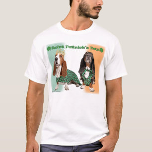 Basset för dag för lyckligSt. Patricks T-shirt